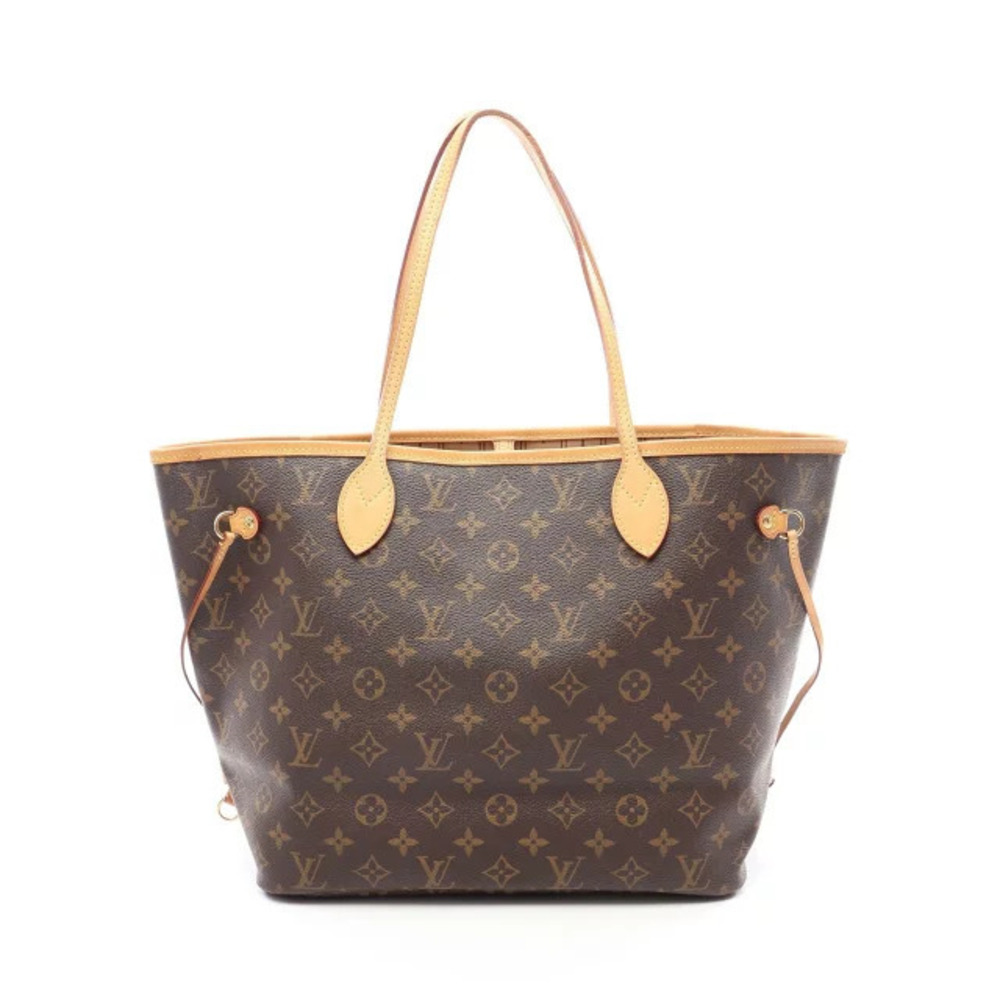Louis Vuitton Neverfull Tote Bag Canvas Leather Monogram Brown